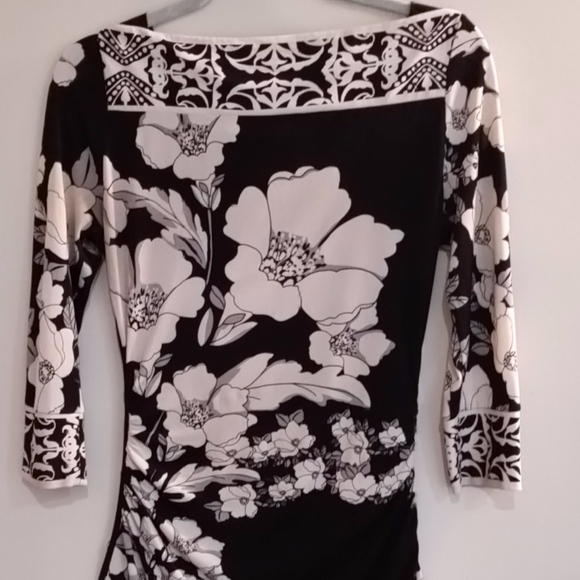 White House Black Market Dress Ruched floral - Picture 6 of 6